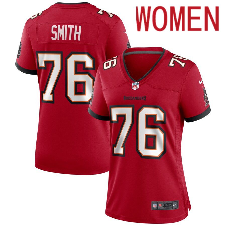 Cheap Women Tampa Bay Buccaneers 76 Donovan Smith Nike Red Game NFL Jersey